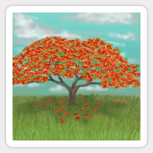 Flamboyan Tree Sticker